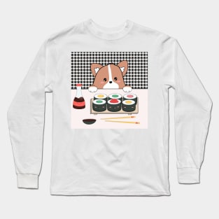 Sushi corgie Long Sleeve T-Shirt